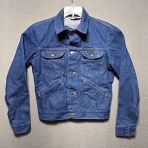 Vintage‎ 70s Maverick Blue Bell Denim Jean Trucker Jacket Size 36 Workwear USA